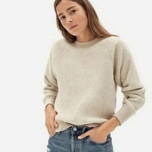 Everlane fleece sweatshirt taupe